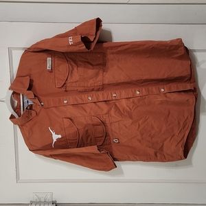 Texas Longhorns Columbia PFG Bonehead Short Sleeve Shirt - Burnt Orange
